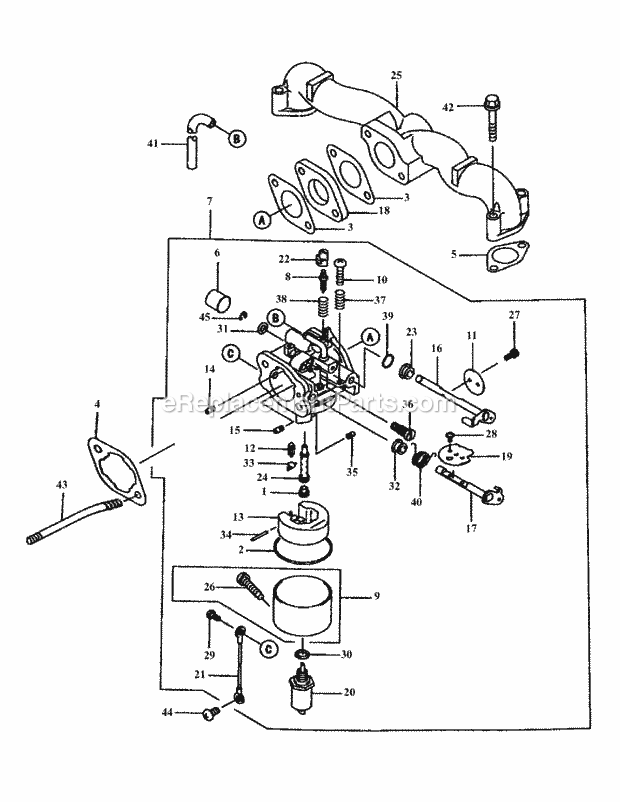 Fh500v-Cs14 Carburetor Diagram and Parts List for M48-KWS 53AB5D4M150 Cub Cadet Sprayer